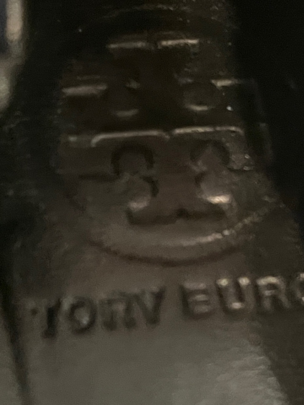 Tory Burch Black Leather Logo Round-Toe Ballet Flats MINT Size 8.5 - Picture 11 of 11